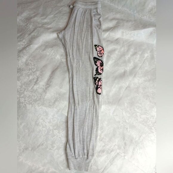 VINTAGE HAVANA Girls Butterfly Sweatsuit Soft / Light Fleece Jogger Hoodie 10/12 - Picture 7 of 11